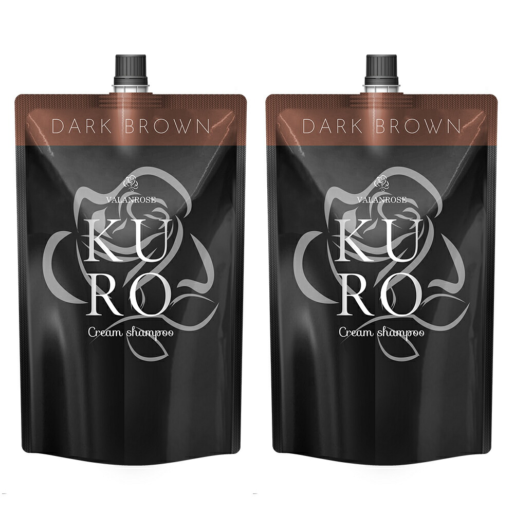 KURO クリームシャンプー ダークブラウン 400g✖️2本 楽天市場