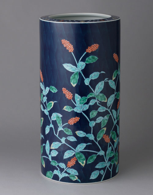 楽天市場】傘立て 陶器 有田焼 傘立16寸 水草 Y405-C : 器茶房 彩庵