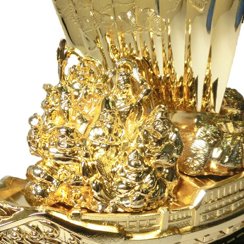 楽天市場】開運 鳳凰 七福神 宝船 合金製 純金メッキ 開運・幸運の