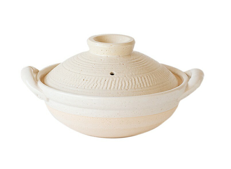 楽天市場】飛びカンナ8号鍋 白 【伊賀焼】[伊賀焼鍋 手づくり 3～4人用