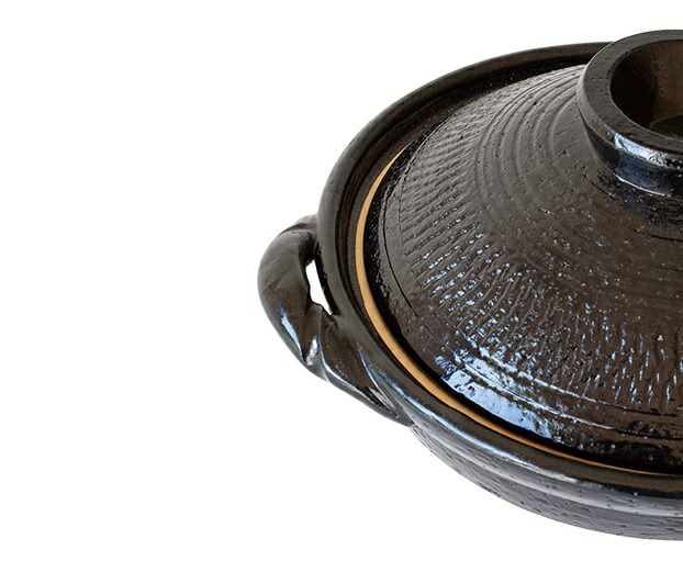 楽天市場】飛びカンナ8号鍋 黒 【伊賀焼】[伊賀焼鍋 手づくり 3～4人用