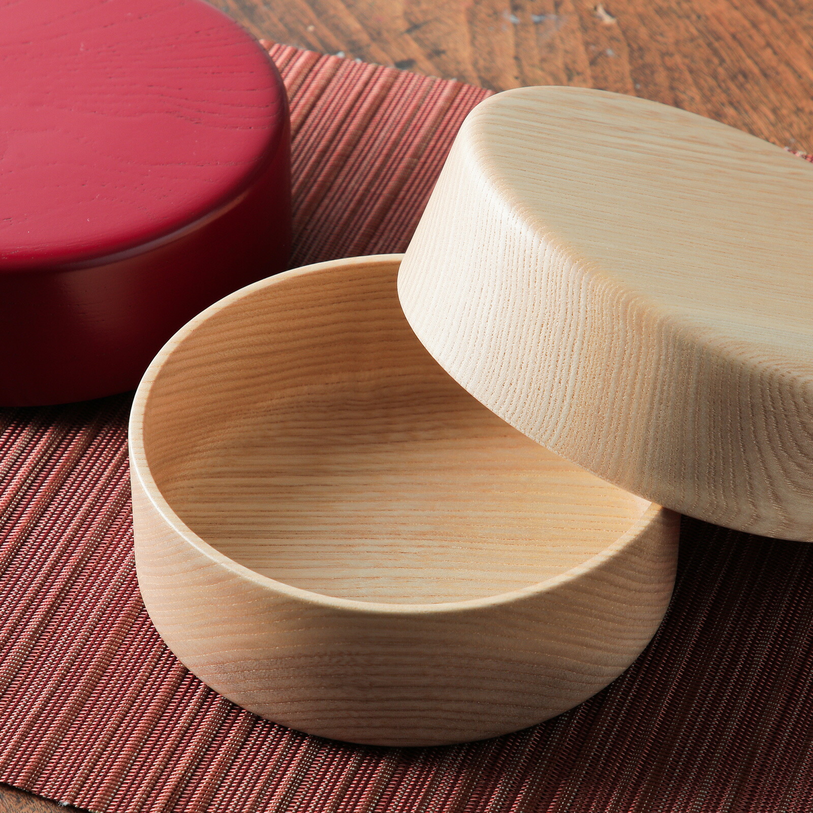 楽天市場】石川漆宝堂 丸型弁当箱 ランチボックス 丸型木製箱