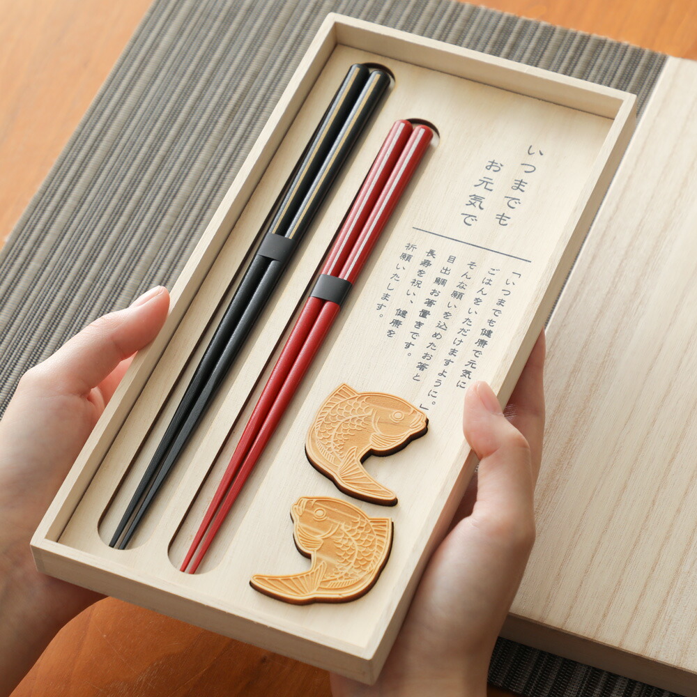 楽天市場】夫婦箸 桐箱入り 箸置きセット 目出鯛 箸 ギフト 夫婦セット