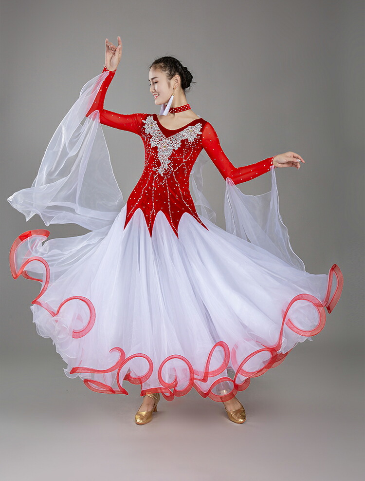 楽天市場】社交ダンス サイズ S M L XL 2XL ラテン衣装 モダンドレス