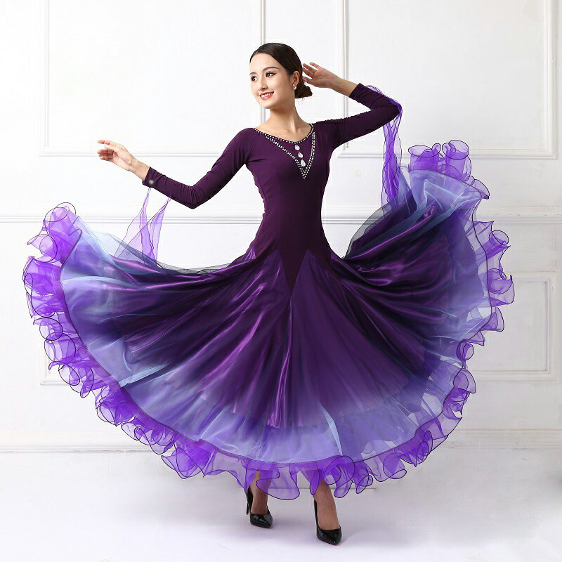 楽天市場】社交ダンス モダンドレス エレガント ワルツダンス