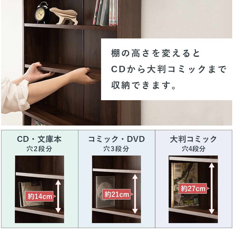 楽天市場】本棚 スリムラック 幅60 奥行22.5 高さ184.5 白 ホワイト 茶