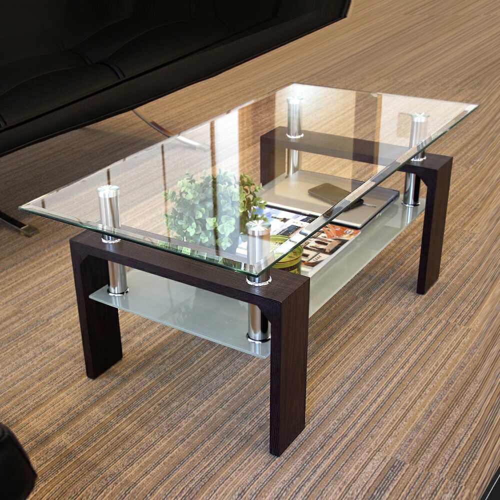 楽天市場】ガラステーブル センターテーブル【動画あり】 幅96cm約
