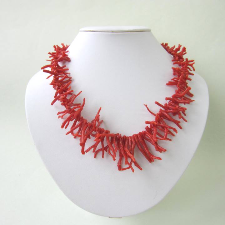 楽天市場】イタリア産 赤珊瑚 枝 ネックレス SILVER 51センチ 宝石
