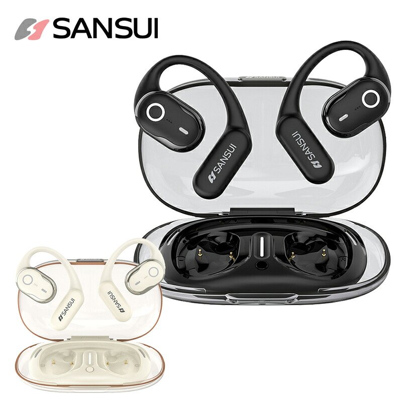 楽天市場】SANSUI｜耳掛け式｜オープンイヤー型｜ワイヤレスイヤフォン