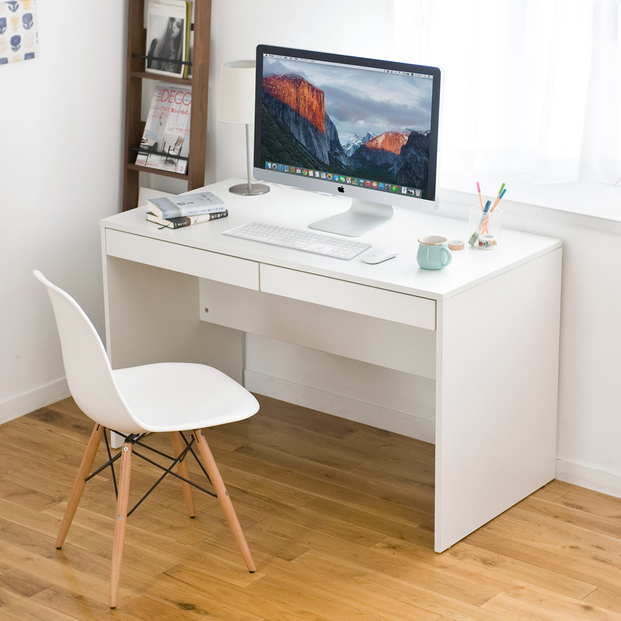 楽天市場】【楽天1位受賞】パソコンデスク 引き出し付 収納 100cm幅