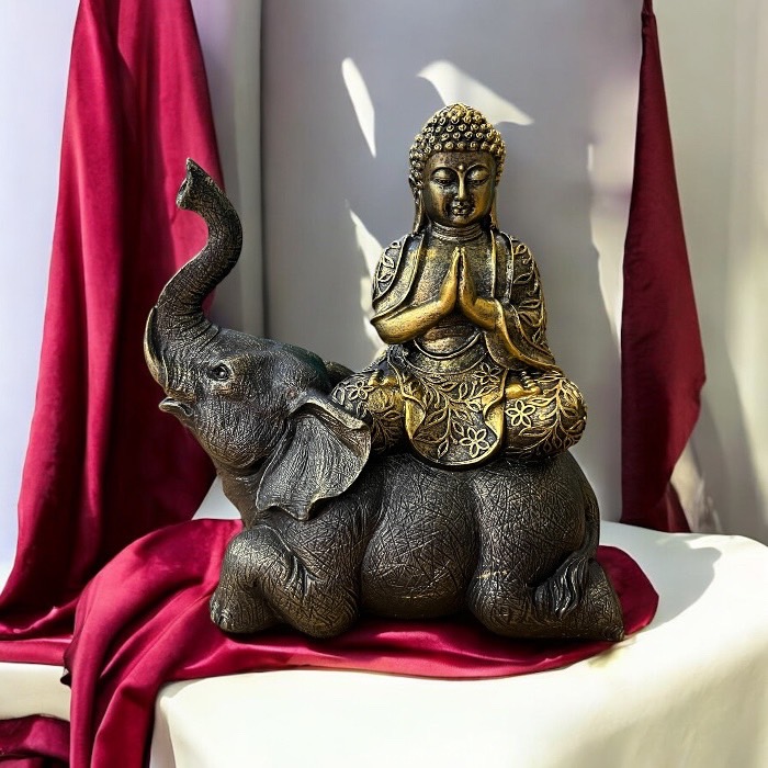 楽天市場】象に乗る大仏様 和室 床の間 玄関 仏教 仏像 開運 癒し