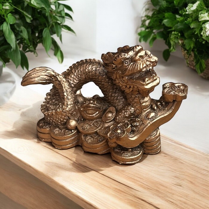 楽天市場】龍 カエル 金 ドラゴン 4本爪 置物 財運 金運アップ 開運