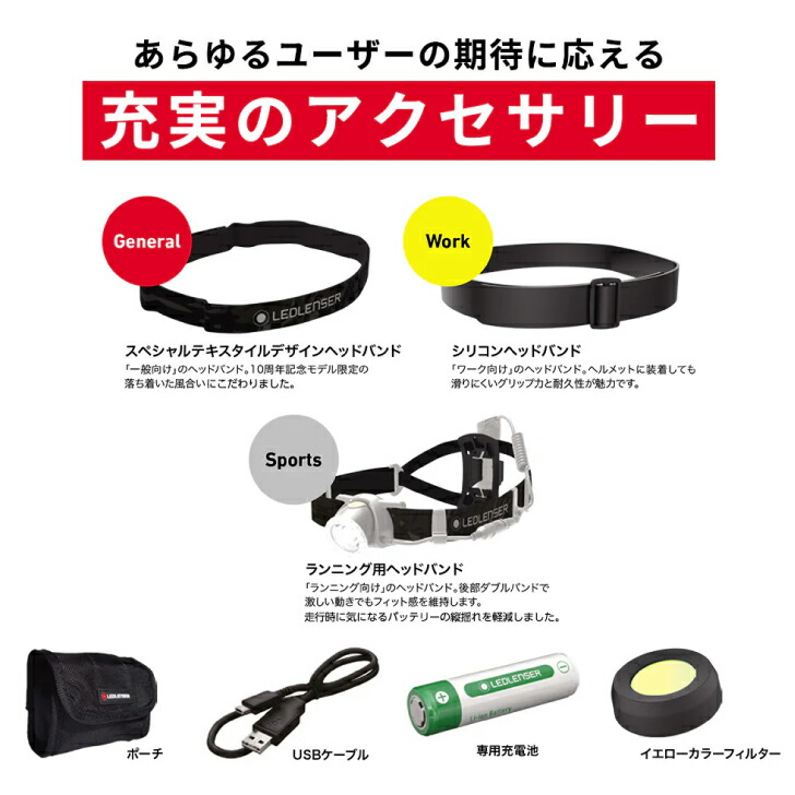 楽天市場】LEDLENSER ヘッドランプ H8R 10周年記念 アウトドア