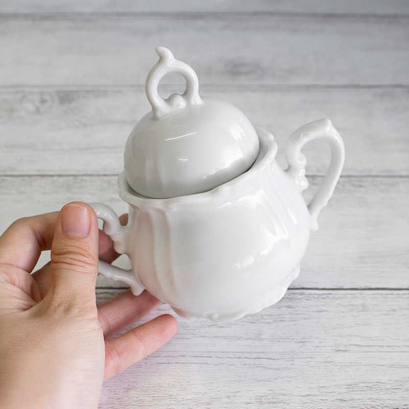 楽天市場】【アウトレット】アンティーク調 シュガーポット / ホワイト