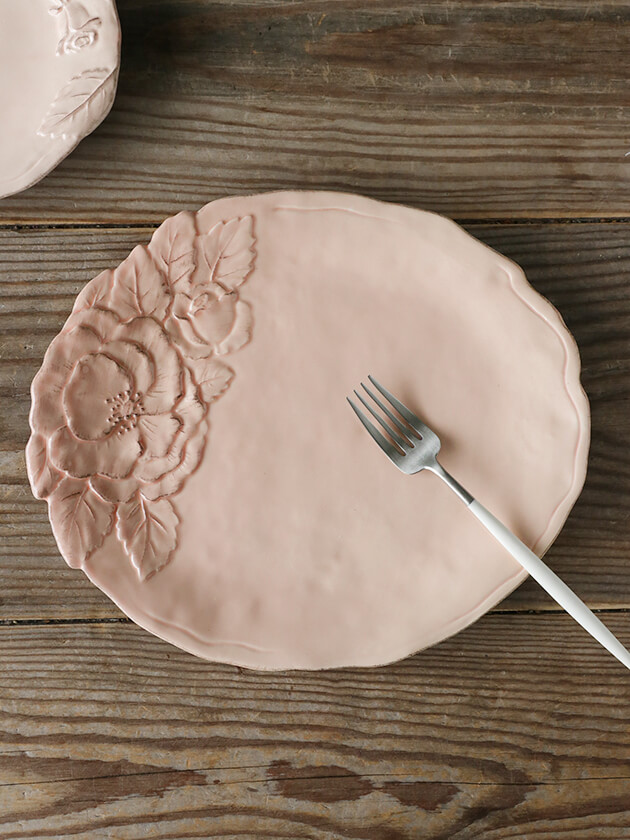 楽天市場】ディナープレート 30 x 26cm ピンク Virginia Casa