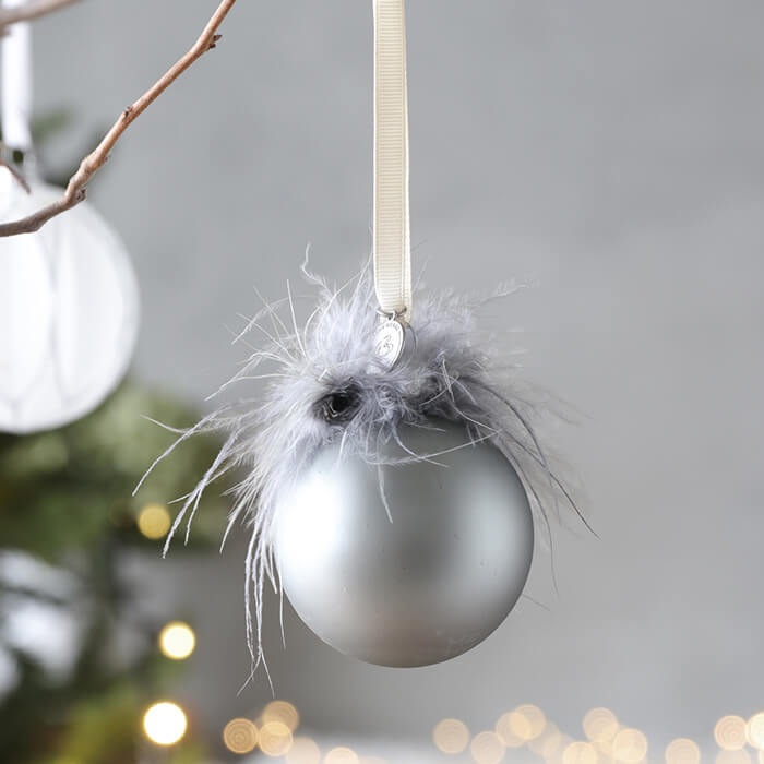 楽天市場】≪20％OFF≫ ガラスオーナメント Noria グレー 7cm Lene