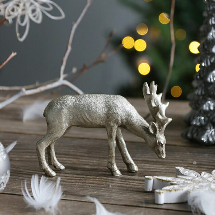 楽天市場】≪10％OFF≫ トナカイ B シャンパン ゴールド // 置物