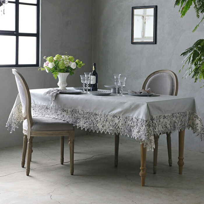 楽天市場】Borgo delle tovaglie テーブルクロス ライトグレー x