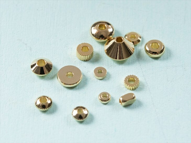 楽天市場】スペーサー 少量 本金メッキ ゴールド 真鍮 ビーズパーツ