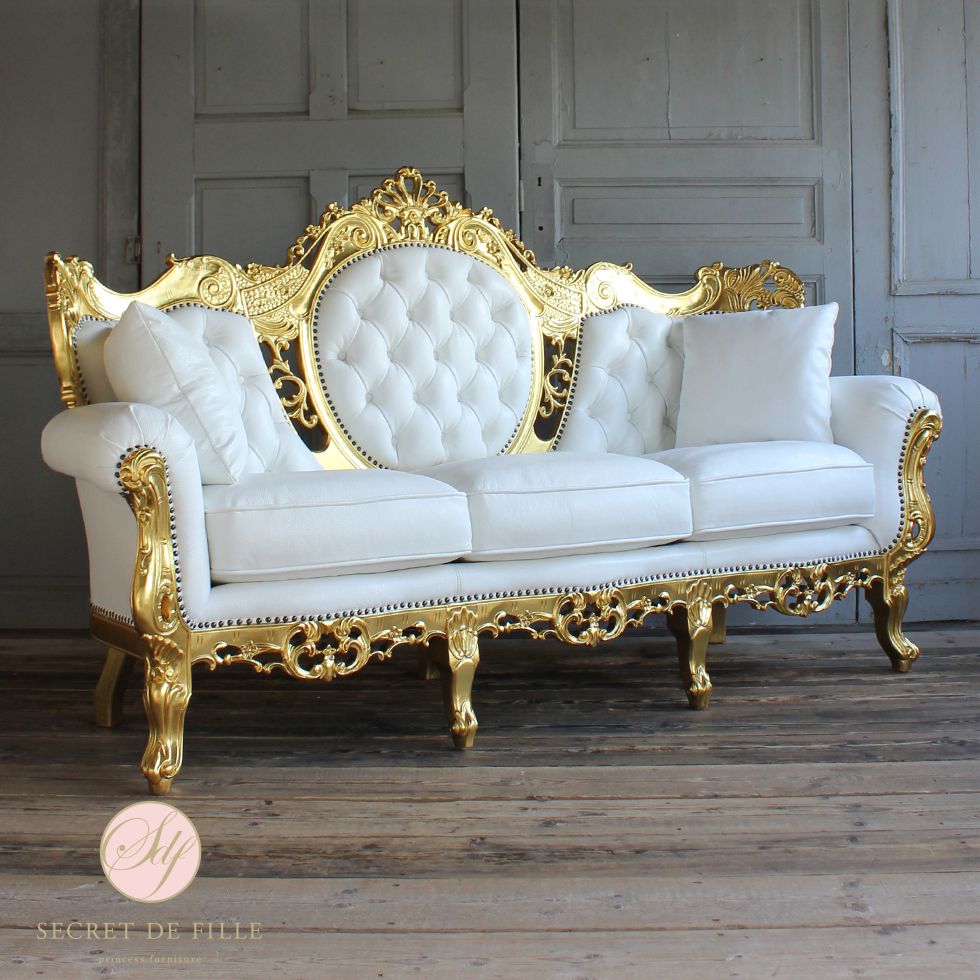 楽天市場】姫系 家具 ソファ 3人掛け ロココ 調 ゴシック アンティーク