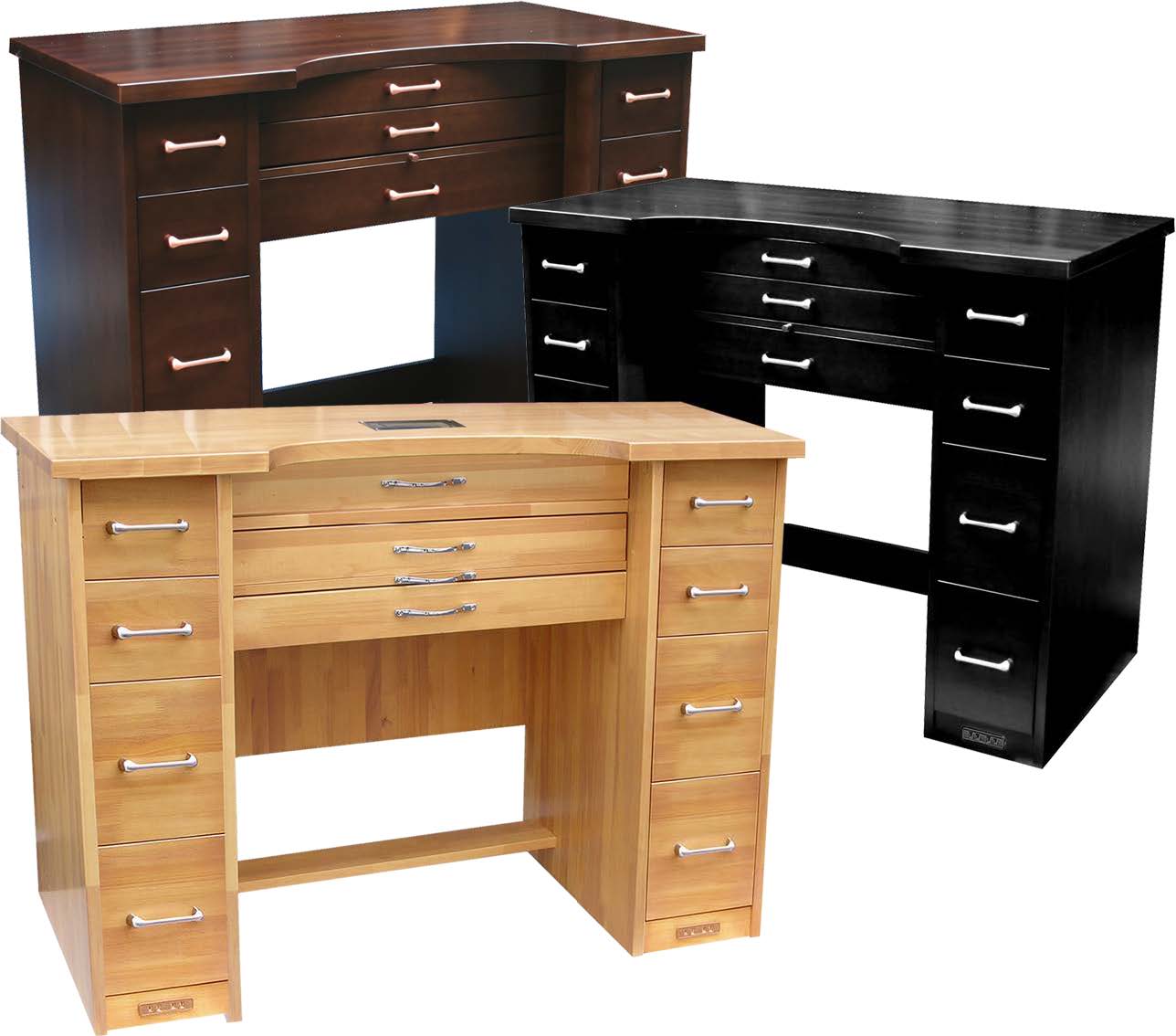 楽天市場】【在庫限り/納期未定】小次郎 彫金作業机 両袖 ブラウン