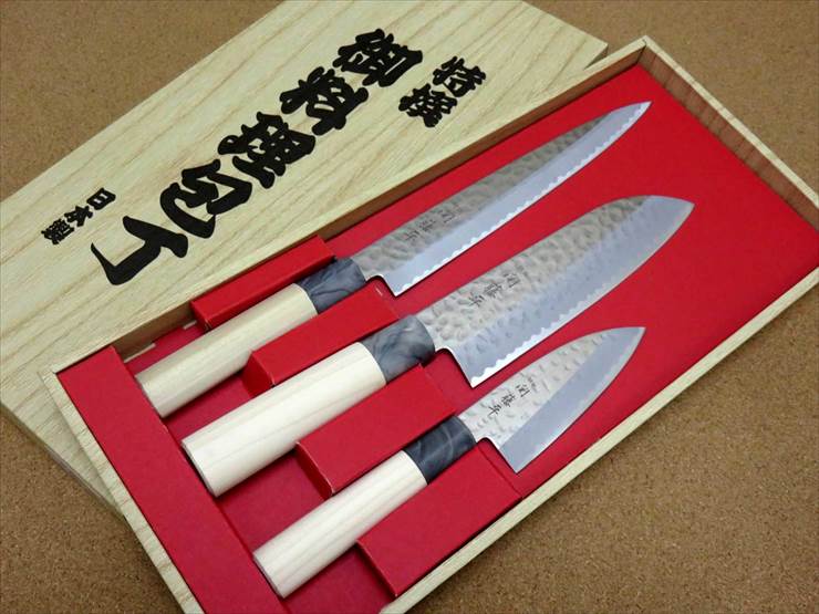 楽天市場】関の刃物 包丁3本組セット 刺身 三徳 小出刃包丁 ヤクセル