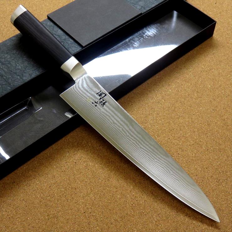 楽天市場】関の刃物 牛刀 21cm (210mm) 貝印 関孫六 ダマスカス