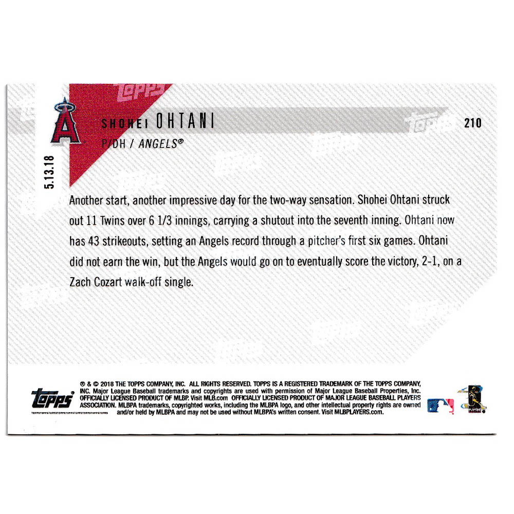 楽天市場】MLB 大谷翔平 エンゼルス トレーディングカード/スポーツ