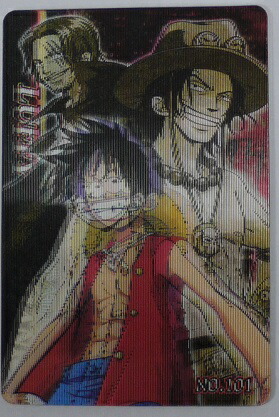 楽天市場】ワンピース カードダス ルフィ・エース・シャンクス vol.101