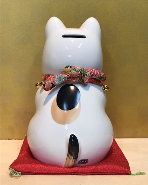 楽天市場】彩絵ふく福おねがい猫 特大 貯金箱 : 干支お雛様のせともの市場