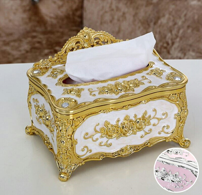楽天市場】【ティッシュケース おしゃれ アンティーク 北欧 ロココ調