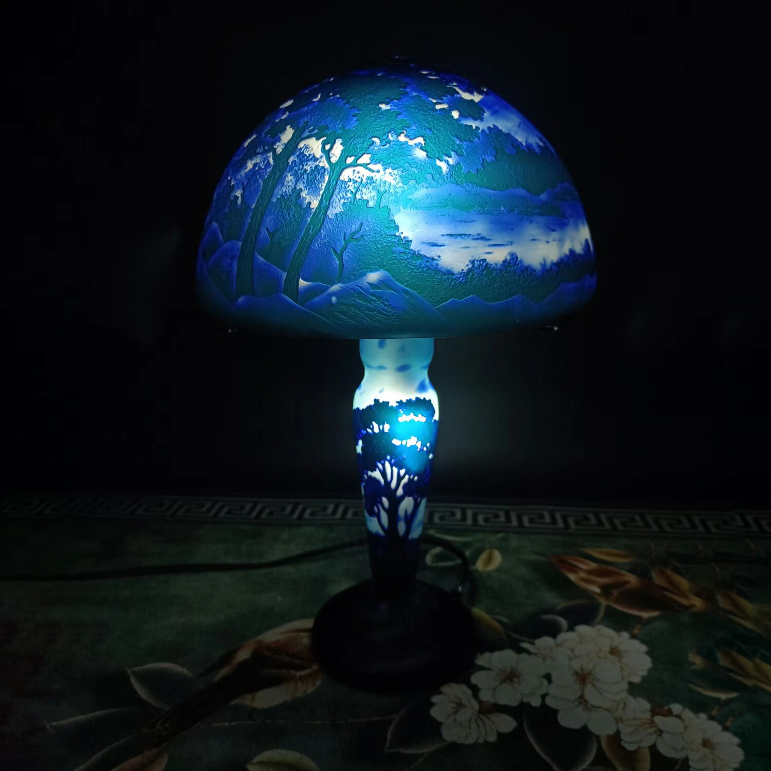 楽天市場】エミール ガレ ランプ 本物（デスクライト・テーブルランプ