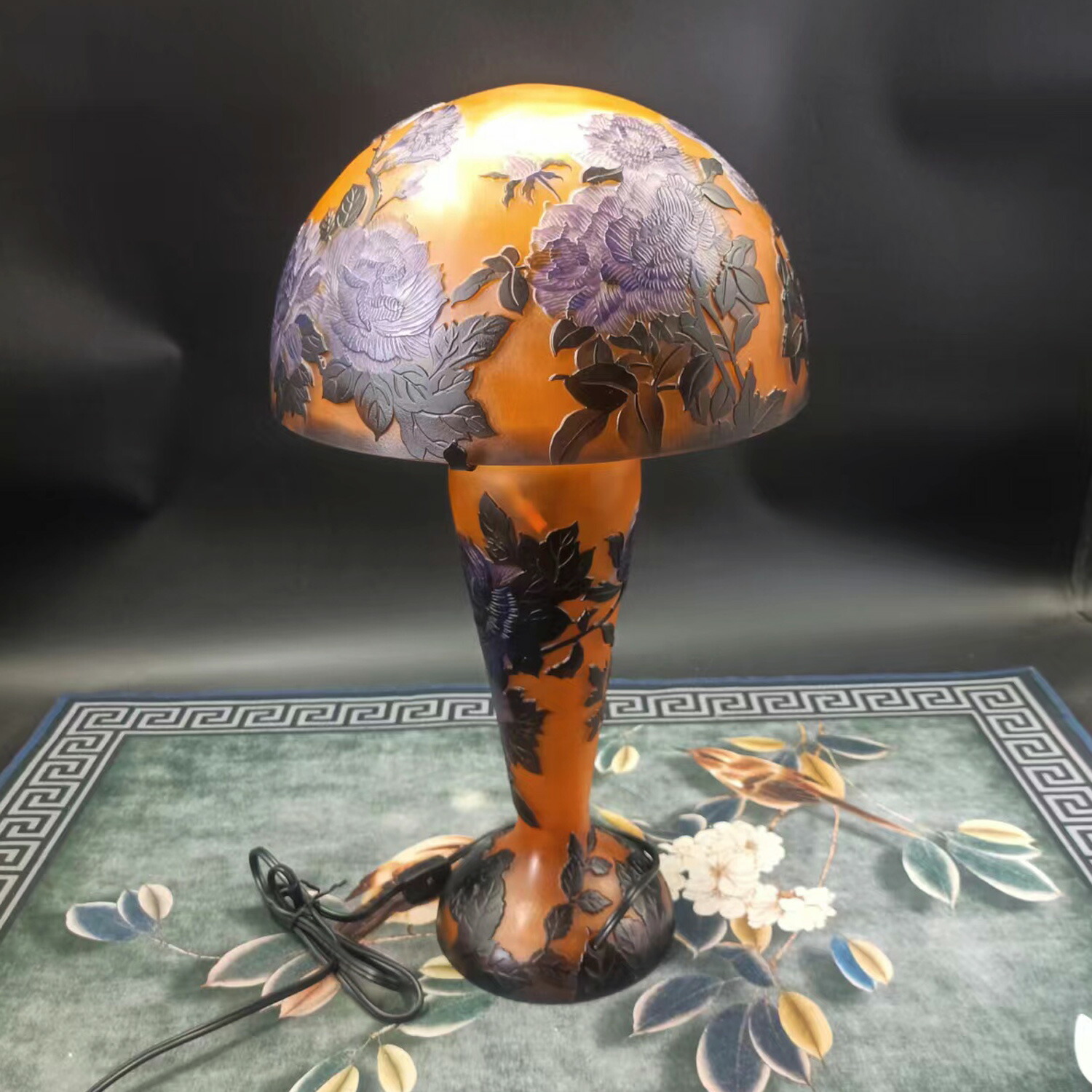 楽天市場】ガレランプ アールヌーボーランプ 卓上 照明 エミール ガレ