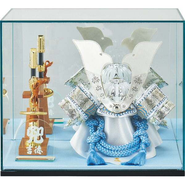 楽天市場】兜 ケース飾り 青銀 539352 五月人形 5月人形 コンパクト