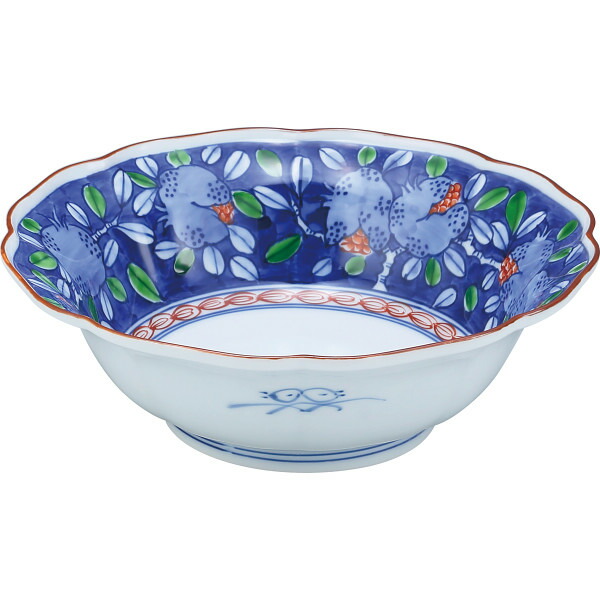 楽天市場】福丈窯 染錦ザクロ絵 高台鉢 039-524M : ギフトのお店