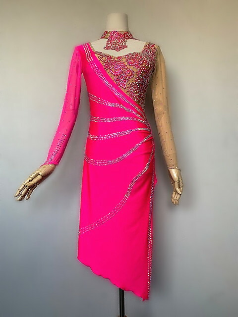 楽天市場】【NEWデザイン】社交ダンス・社交ダンスドレス競技用