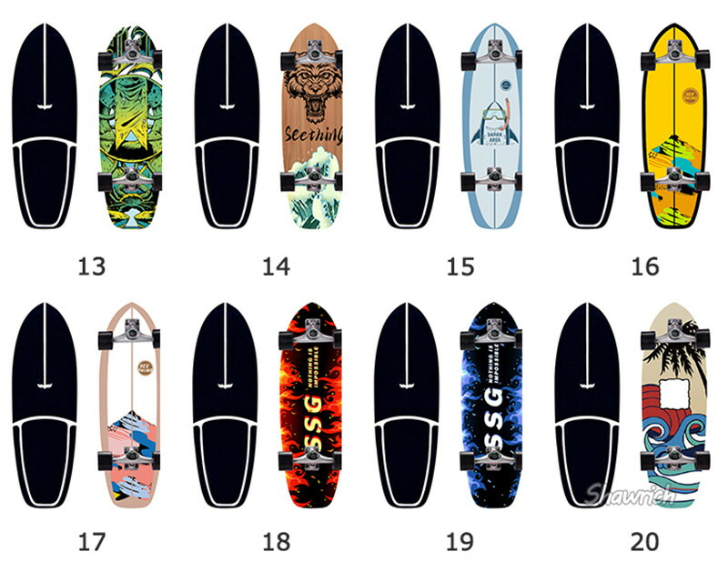 楽天市場】送料無料 CX4PU サーフスケート スケートボード