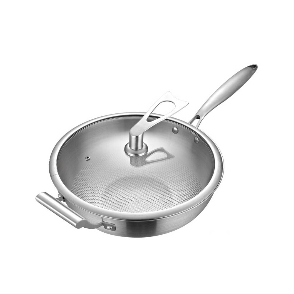 楽天市場】ステンレス フライパン 30cm 304ステンレス鋼鍋 ハニカム