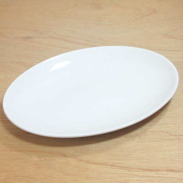 楽天市場】【まとめ買いで割引】楕円皿 23cm メタプラター 玉渕 白中華