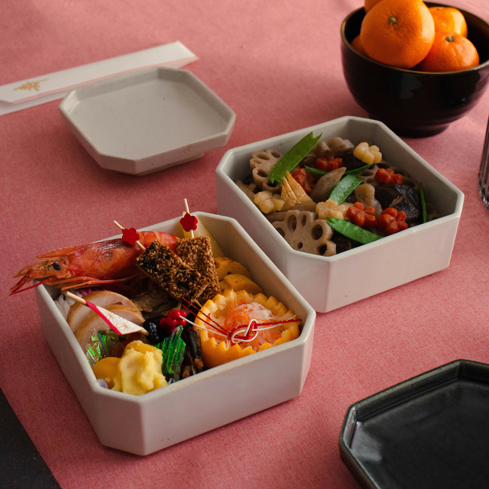 重箱とお皿 桜模様 手作り陶器、お箸置き セット 【公式通販】