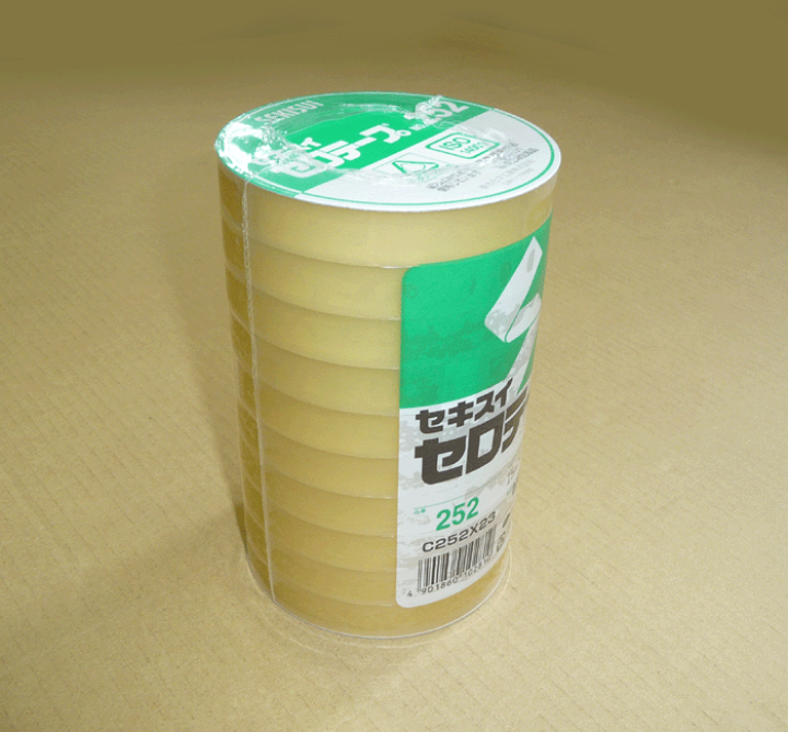 楽天市場】セロテープ セキスイ No.252 18mm×35m巻 200巻入 【ケース