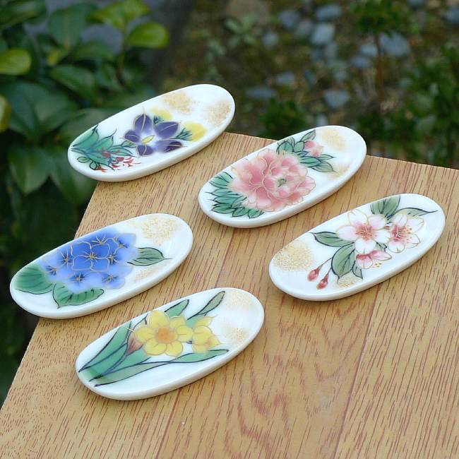 楽天市場】京焼 清水焼 花うつろい箸置きセット 陶あん : 京焼清水焼