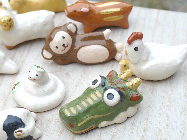 楽天市場】京焼 清水焼 十二支箸置き揃え 楽入 : 京焼清水焼専門店 松韻堂