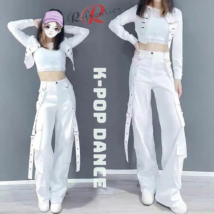 楽天市場】韓国 ジャズ ダンス衣装 ホワイト セットアップ レディース