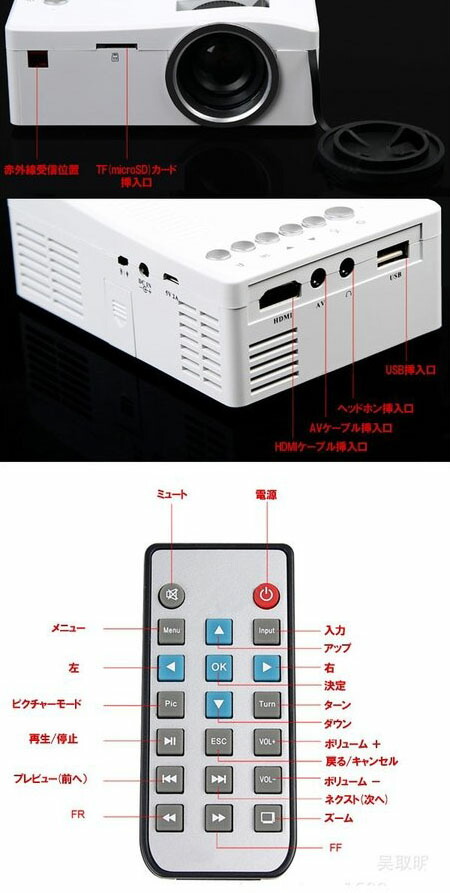 楽天市場】半額&200円OFF≪8(日)23:59迄≫ プロジェクター 小型