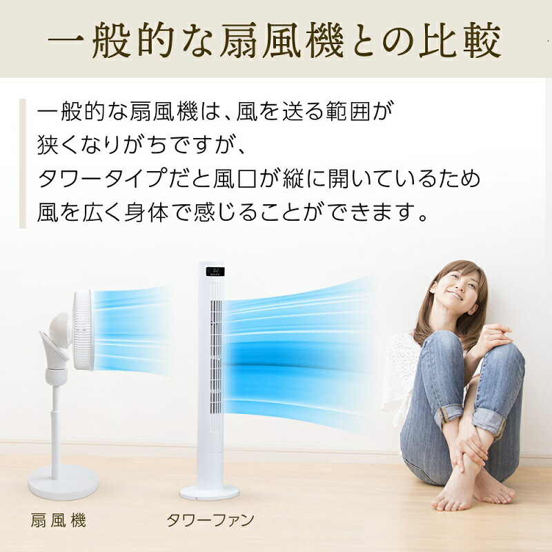 楽天市場】半額&200円OFF≪8(日)23:59迄≫ 1年保証 タワーファン dc