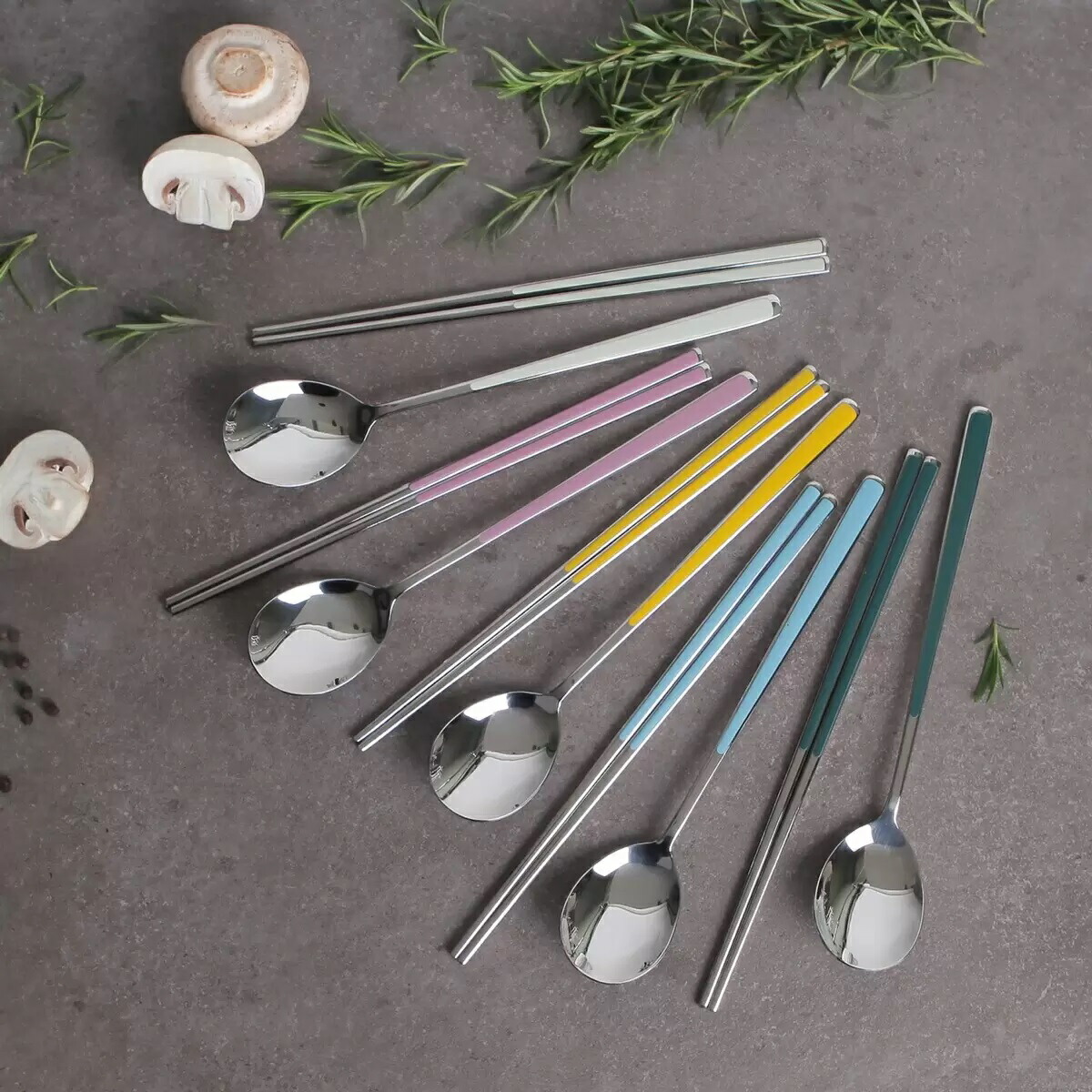 楽天市場】ゴールデンベル スプーン&箸 5組 ステンレス製 はし お箸