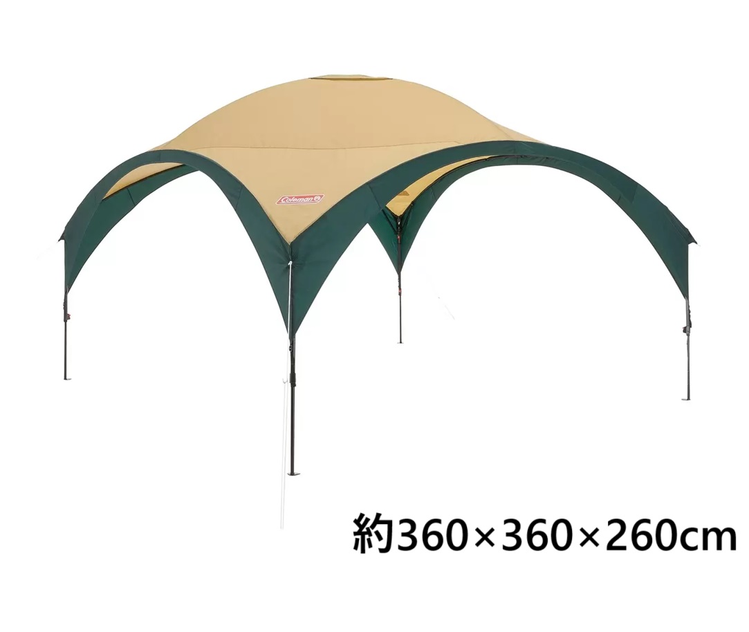 楽天市場】コールマン パーティーシェード DX/360 グリーン×ベージュ