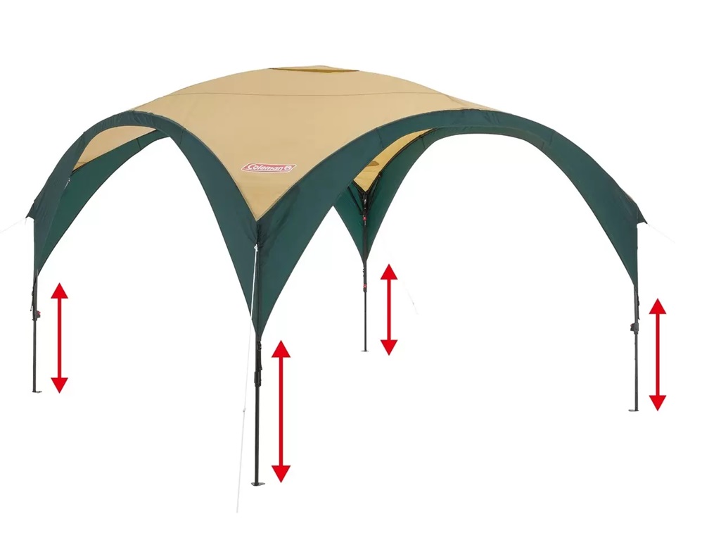 楽天市場】コールマン パーティーシェード DX/360 グリーン×ベージュ