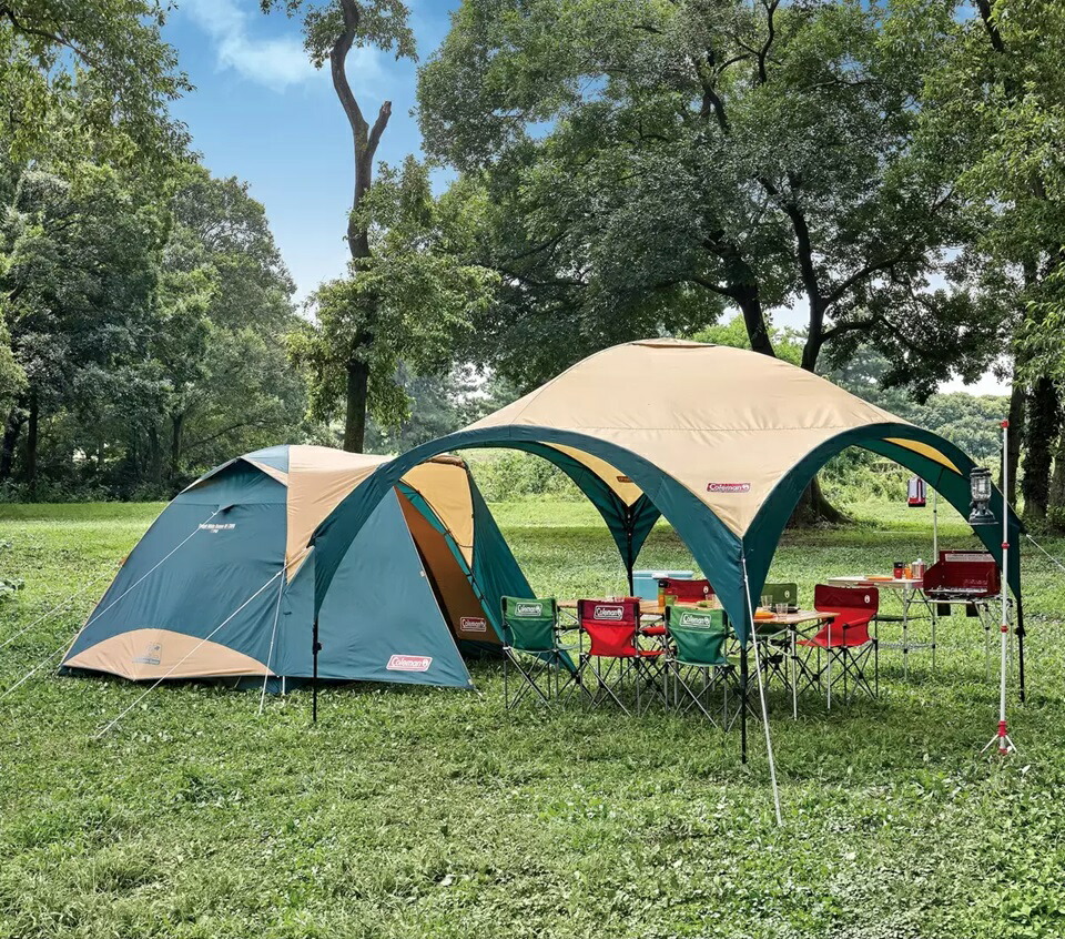 楽天市場】コールマン パーティーシェード DX/360 グリーン×ベージュ